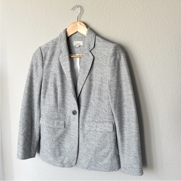 LOFT Soft Knit Stripe Blazer, Size 2 Petite, EUC - Picture 1 of 12